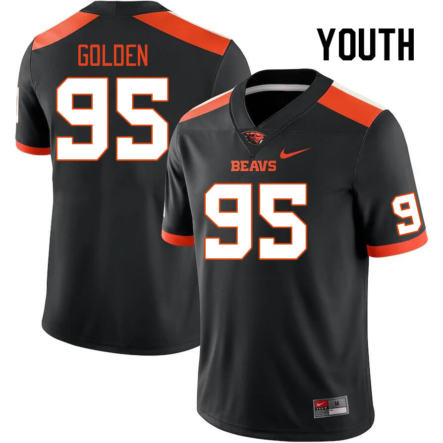 Youth #95 Joe Golden Oregon State Beavers College Football Jerseys Stitched Sale-Black